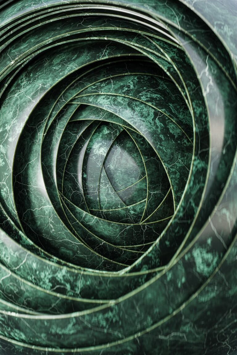 Spiralförmige grüne Struktur – Rückkopplung, Muster und Zusammenspiel in lebenden Systemen